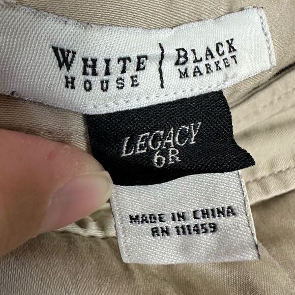 CLEARANCE! Cream WHBM Legacy Chinos Size 6 EUC - Picture 5 of 5